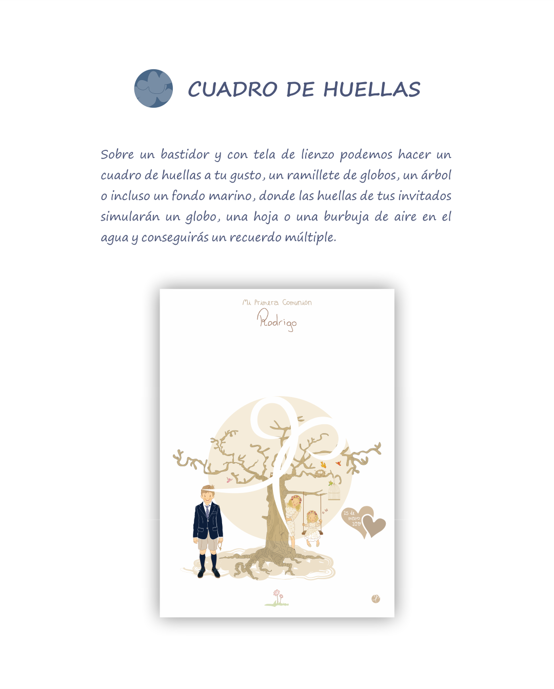 Diseños de cuadro de huellas personalizados