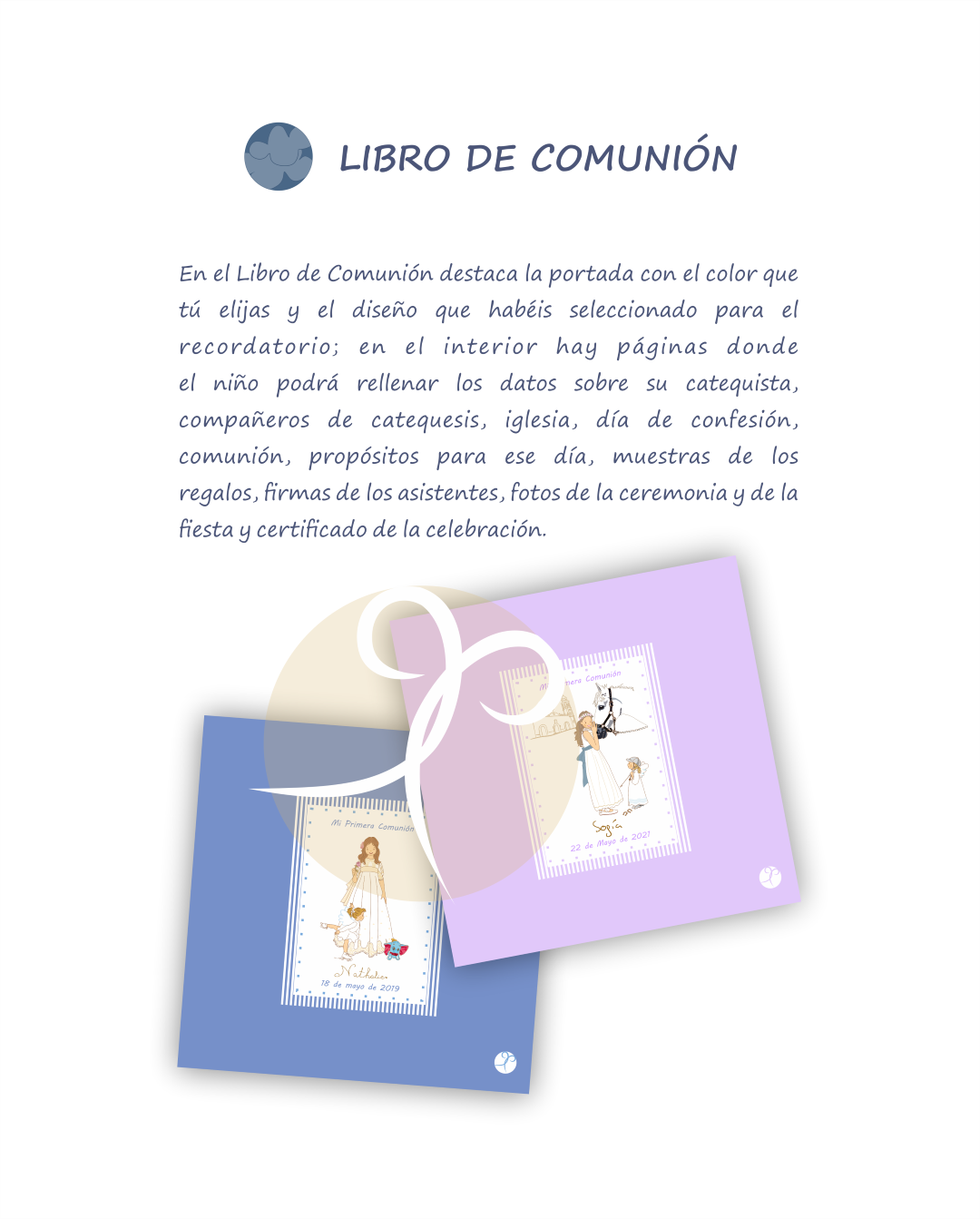 Diseños de comunión personalizados